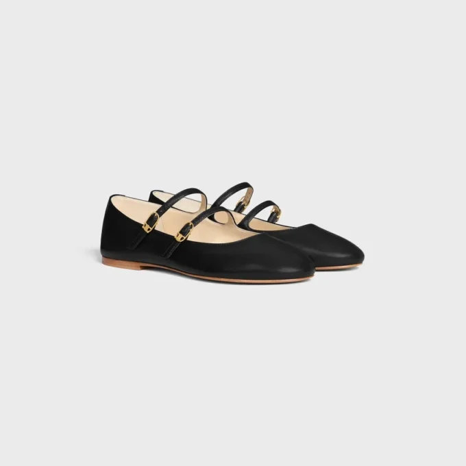 Les Ballerines CELINE Double Strap i lammskinn Les Ballerines CELINE Double Strap i lammskinn