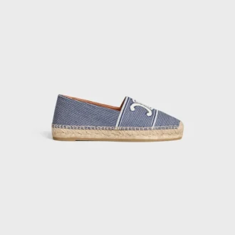 Les Espadrilles CELINE i randigt tyg med Triomphe
