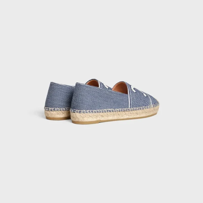 Les Espadrilles CELINE i randigt tyg med Triomphe Les Espadrilles CELINE i randigt tyg med Triomphe