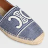 Les Espadrilles CELINE i randigt tyg med Triomphe Les Espadrilles CELINE i randigt tyg med Triomphe