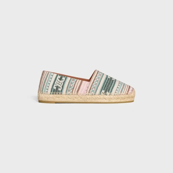 Les Espadrilles CELINE i Triomphe Jacquard-tyg