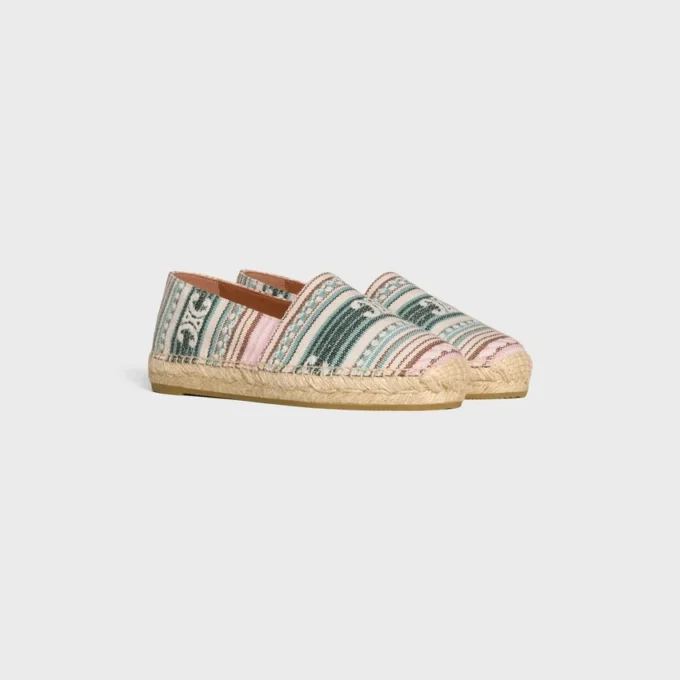Les Espadrilles CELINE i Triomphe Jacquard-tyg