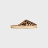 Les Espadrilles CELINE Mule i leopardmönstrat hårigt kalvskinn Les Espadrilles CELINE Mule i leopardmönstrat hårigt kalvskinn