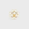 Les Perles CELINE-brosch i strass, pärlor av harts, mässing med guldfinish och stål Les Perles CELINE-brosch i strass, pärlor av harts, mässing med guldfinish och stål