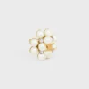 Les Perles CELINE-brosch i strass, pärlor av harts, mässing med guldfinish och stål Les Perles CELINE-brosch i strass, pärlor av harts, mässing med guldfinish och stål
