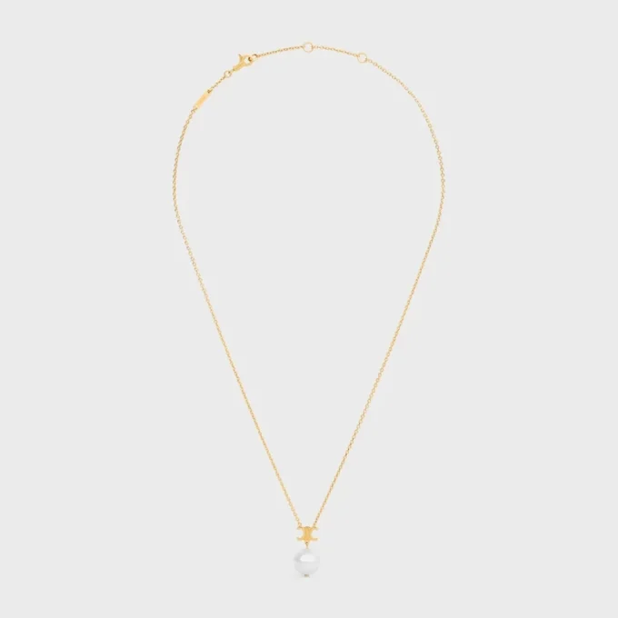 Les Perles CELINE-halsband i hartsperlor och mässing med guldfinish Les Perles CELINE-halsband i hartsperlor och mässing med guldfinish