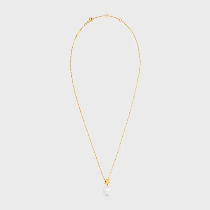 Les Perles CELINE-halsband i hartsperlor och mässing med guldfinish Les Perles CELINE-halsband i hartsperlor och mässing med guldfinish