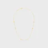 Les Perles CELINE-halsband i strass, hartsperlor och mässing med guldfinish Les Perles CELINE-halsband i strass, hartsperlor och mässing med guldfinish