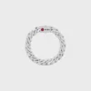 Les Poincons CELINE-armband i sterlingsilver och granat