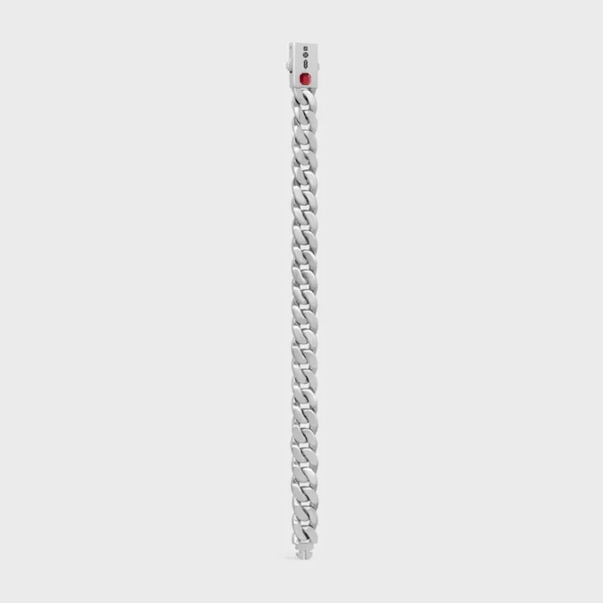 Les Poincons CELINE-armband i sterlingsilver och granat