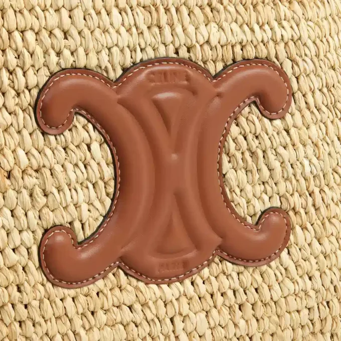 Liten Cabas Thais i raffia och kalvskinn Liten Cabas Thais i raffia och kalvskinn