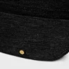 Liten halvmåneformad Soft Triomphe i raffia och lammskinn