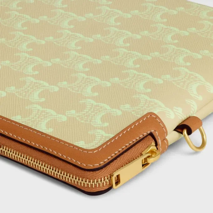 Liten påse med rem Cuir Triomphe i Toile Triomphe Et Veau