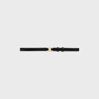 Litet 18 mm Triomphe-bälte med strass i Taurillon-läder