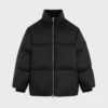 Lång dunjacka i lätt nylon