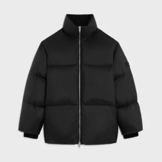 Lång dunjacka i lätt nylon