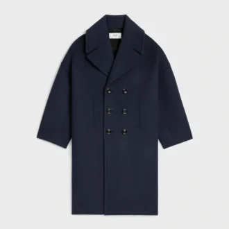 Lång peacoat i ullfilt