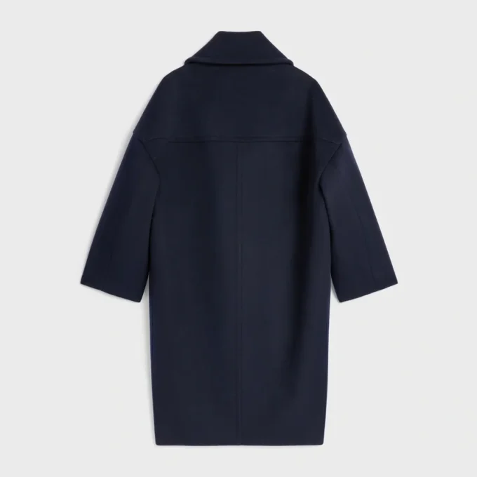 Lång peacoat i ullfilt