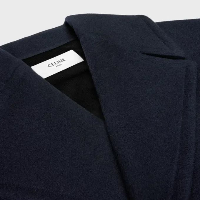 Lång peacoat i ullfilt