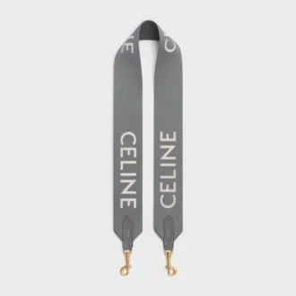 Lång rem i ull med CELINE-jacquard