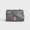 Lång rem i ull med CELINE-jacquard
