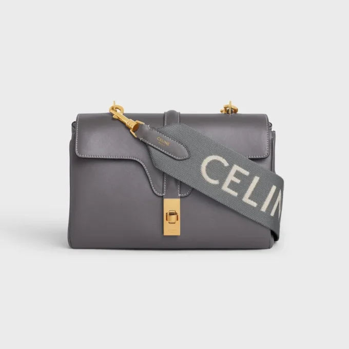 Lång rem i ull med CELINE-jacquard
