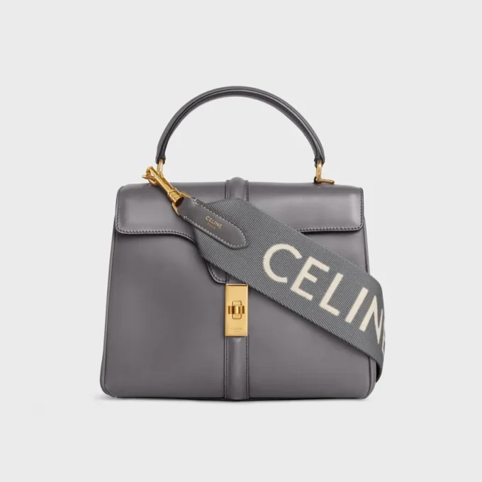 Lång rem i ull med CELINE-jacquard