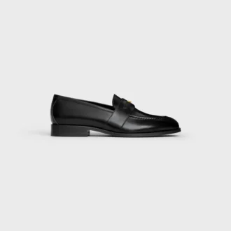 Loafers Malaquais i polerat tjurskinn