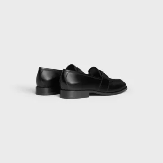 Loafers Malaquais i polerat tjurskinn