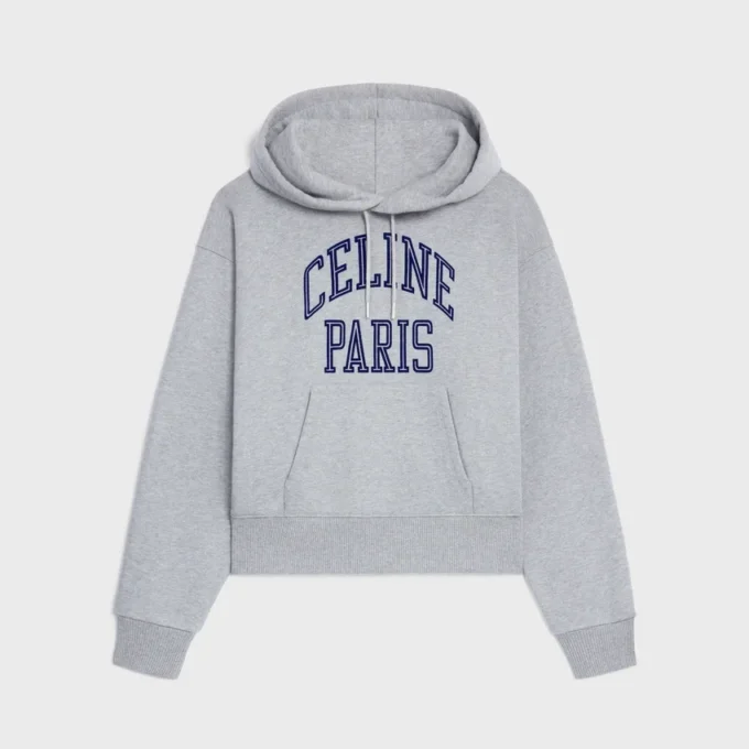 Löst sittande hoodie i bomullsfleece