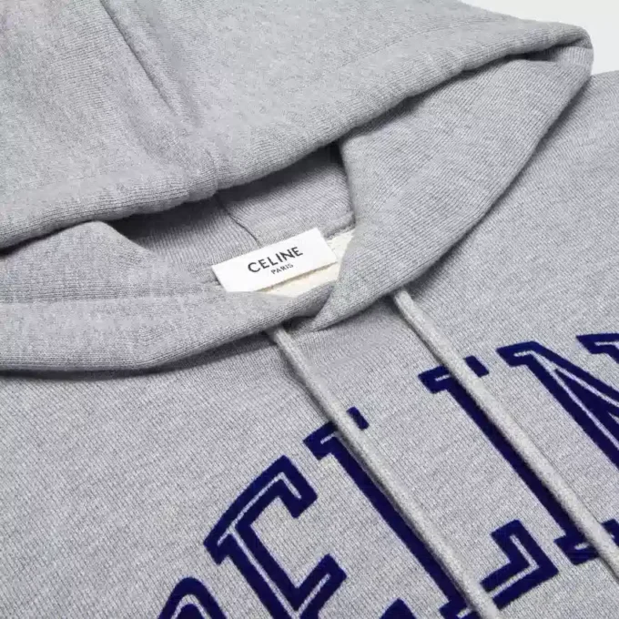 Löst sittande hoodie i bomullsfleece