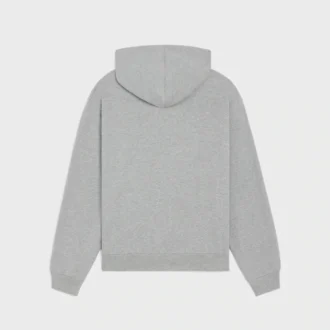 Löst sittande hoodie med dragkedja i bomullsfleece