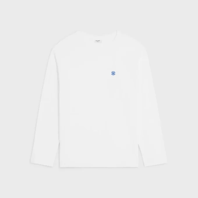 Löst sittande T-shirt i bomullsjersey Löst sittande T-shirt i bomullsjersey