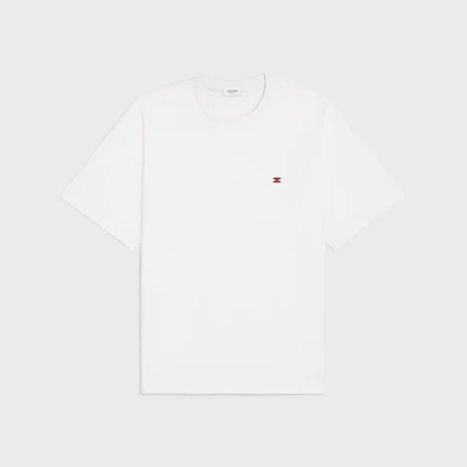Löst sittande T-shirt i bomullsjersey Löst sittande T-shirt i bomullsjersey