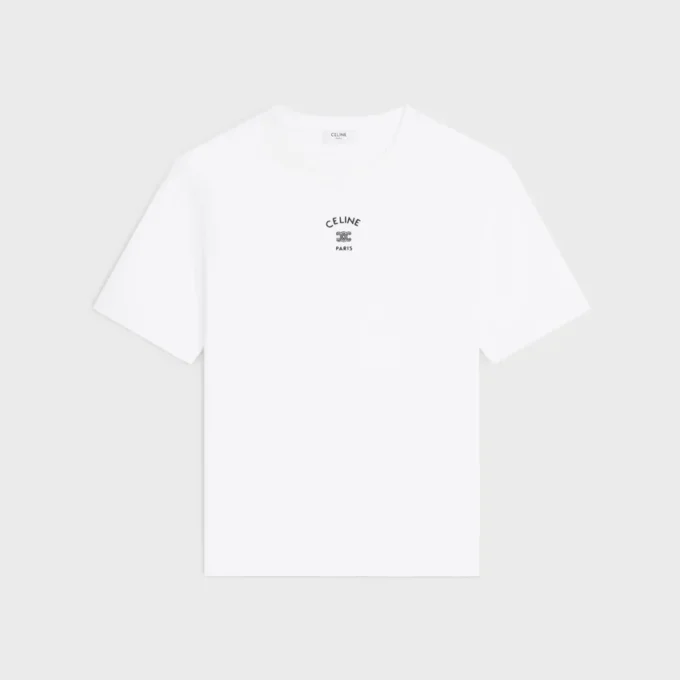 Löst sittande T-shirt i bomullsjersey Löst sittande T-shirt i bomullsjersey