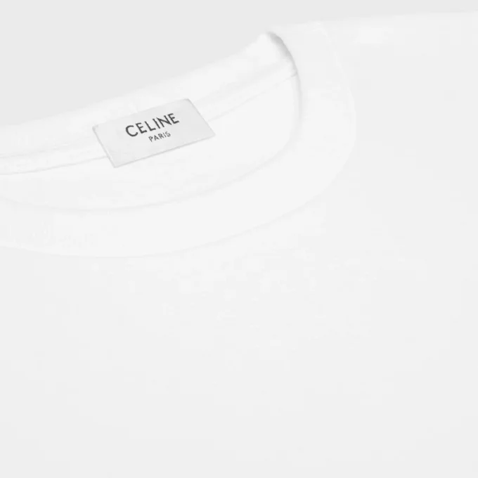 Löst sittande T-shirt i bomullsjersey Löst sittande T-shirt i bomullsjersey
