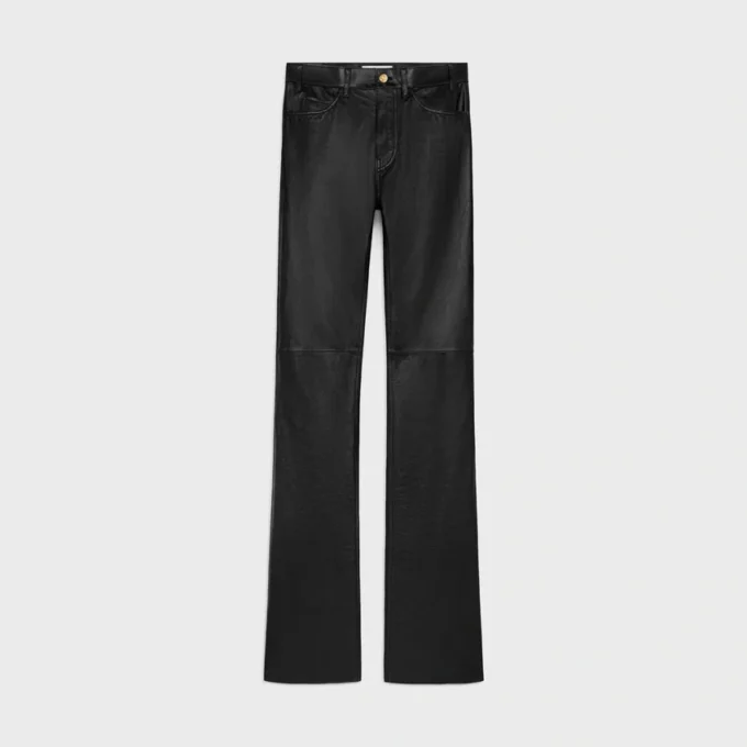 Lulu-jeans i mjukt lammskinn