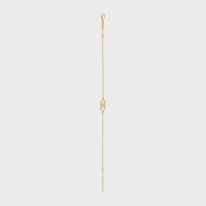 Maillon Triomphe-armband i gult guld och diamanter