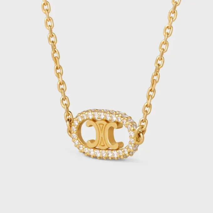 Maillon Triomphe-halsband i gult guld och diamanter Maillon Triomphe-halsband i gult guld och diamanter