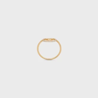 Maillon Triomphe-ring i gult guld och diamanter