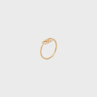 Maillon Triomphe-ring i gult guld och diamanter