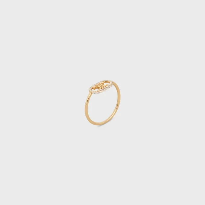Maillon Triomphe-ring i gult guld och diamanter Maillon Triomphe-ring i gult guld och diamanter