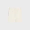 Masculin-shorts med tre veck i randig ull Masculin-shorts med tre veck i randig ull