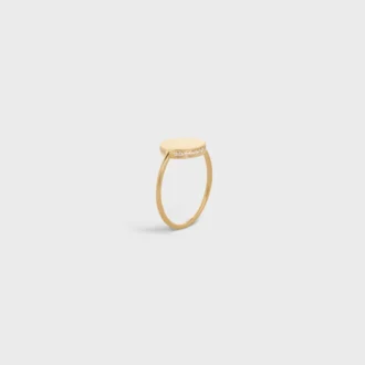Medaille CELINE-ring i gult guld och diamanter