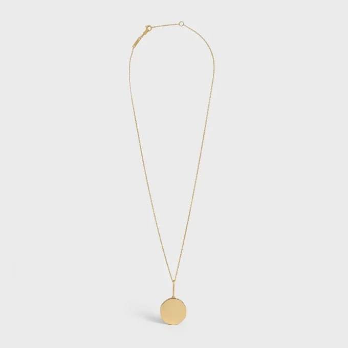Medaille CELINE Small-halsband i gult guld och diamanter Medaille CELINE Small-halsband i gult guld och diamanter