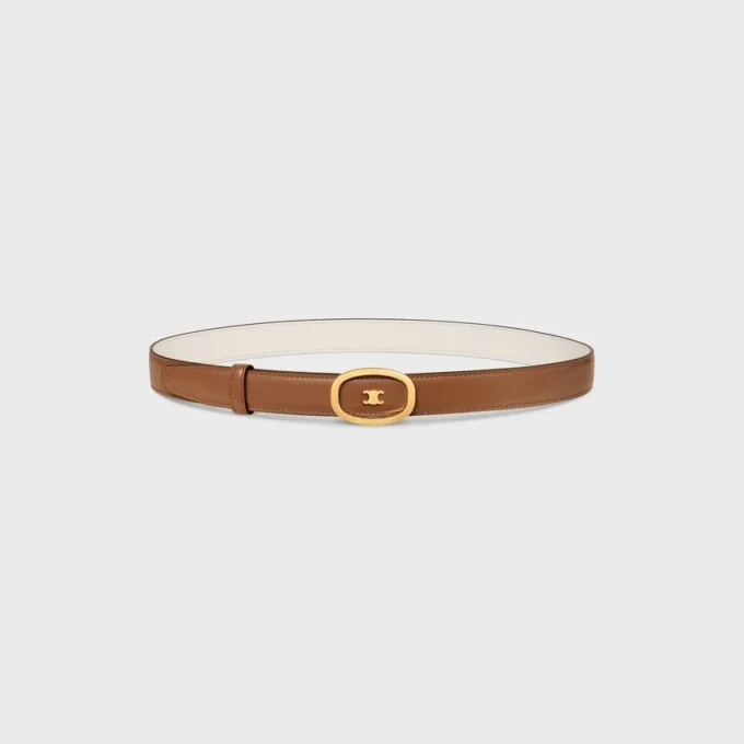Medium 25 mm vändbart CELINE Alix-bälte i Taurillon