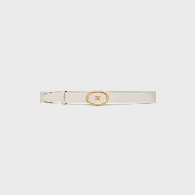 Medium 25 mm vändbart CELINE Alix-bälte i Taurillon