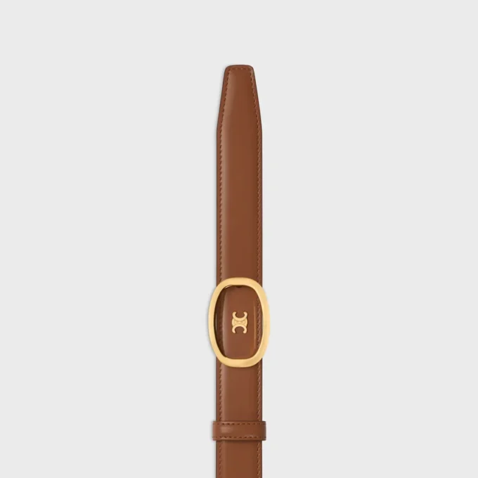 Medium 25 mm vändbart CELINE Alix-bälte i Taurillon