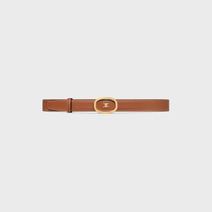 Medium 25 mm vändbart CELINE Alix-bälte i taurillon och naturligt kalvskinn Medium 25 mm vändbart CELINE Alix-bälte i taurillon och naturligt kalvskinn