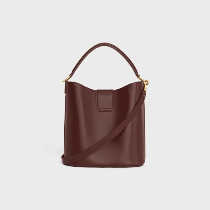 Medium Bucket Louise i slätt kalvskinn